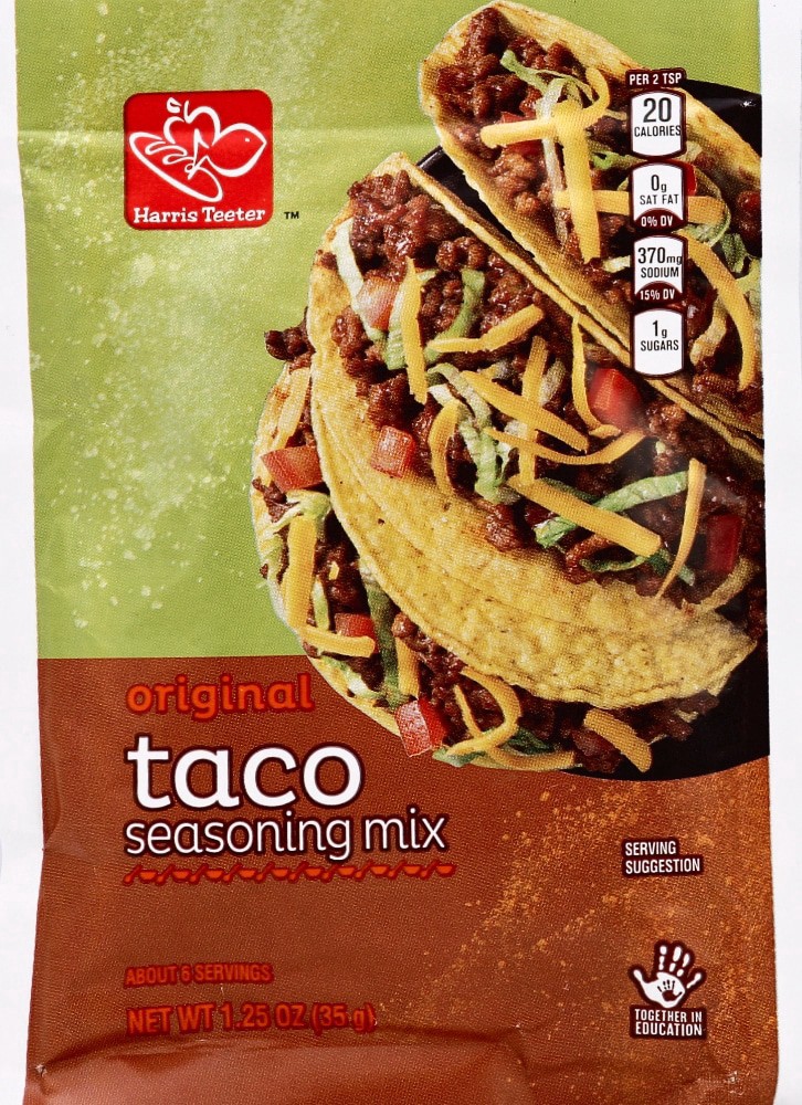 slide 1 of 1, Harris Teeter Original Taco Seasoning Mix, 1.25 oz