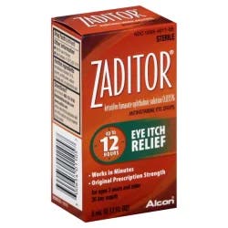 Zaditor Eye Itch Relief Antihistamine Eye Drops