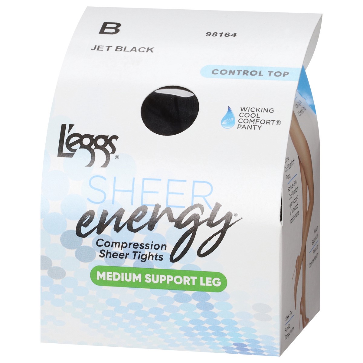 slide 8 of 11, L'Eggs Sheer Energy Medium Support Sheer Pantyhose - Nude, 1 ct