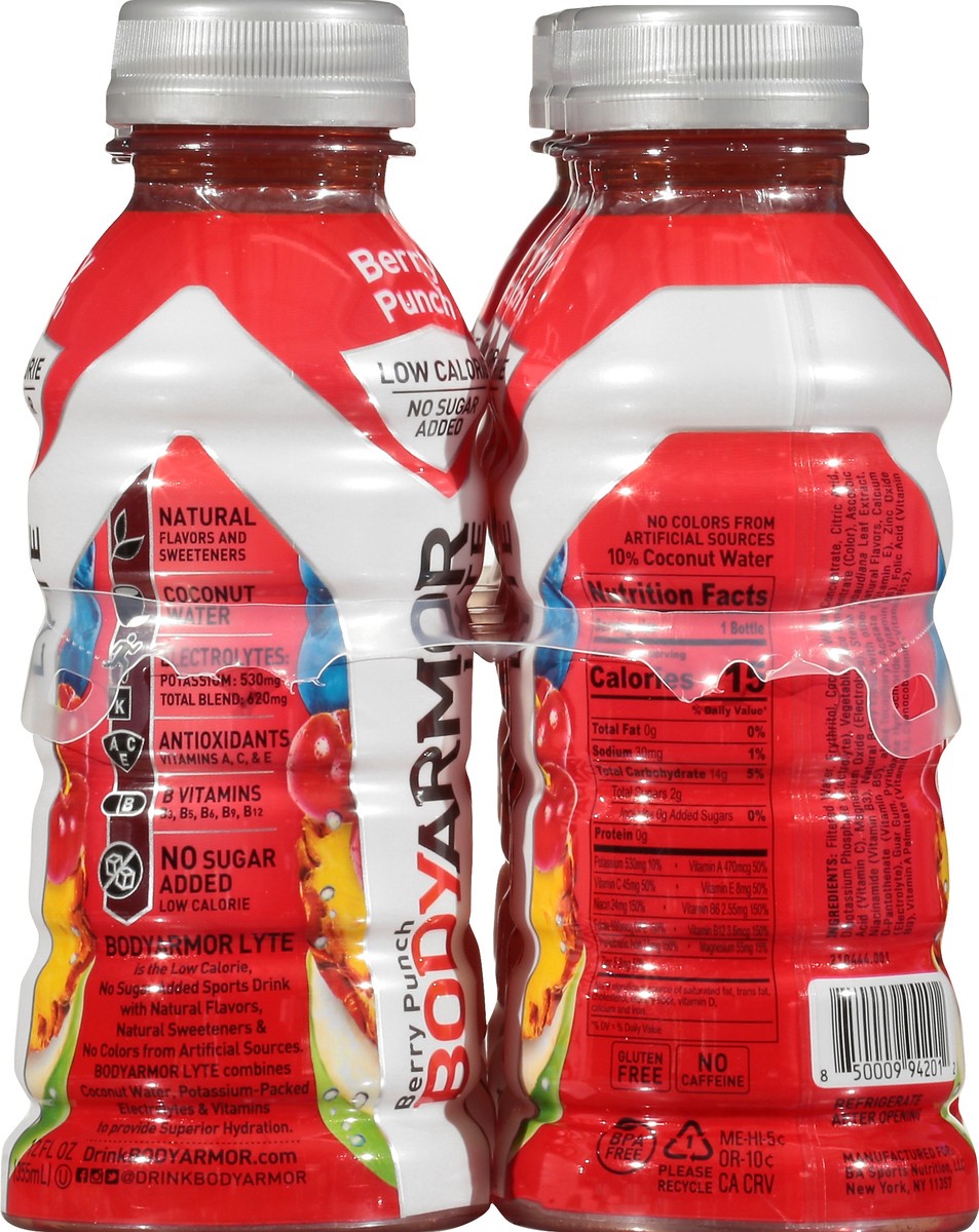 slide 8 of 9, BODYARMOR Lyte Berry Punch Sports Drink - 12 fl oz, 12 fl oz