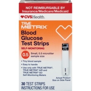 slide 1 of 1, CVS Health Cvs True Metrix, Blood Glucose Test Strips, 30Ct, 1 ct