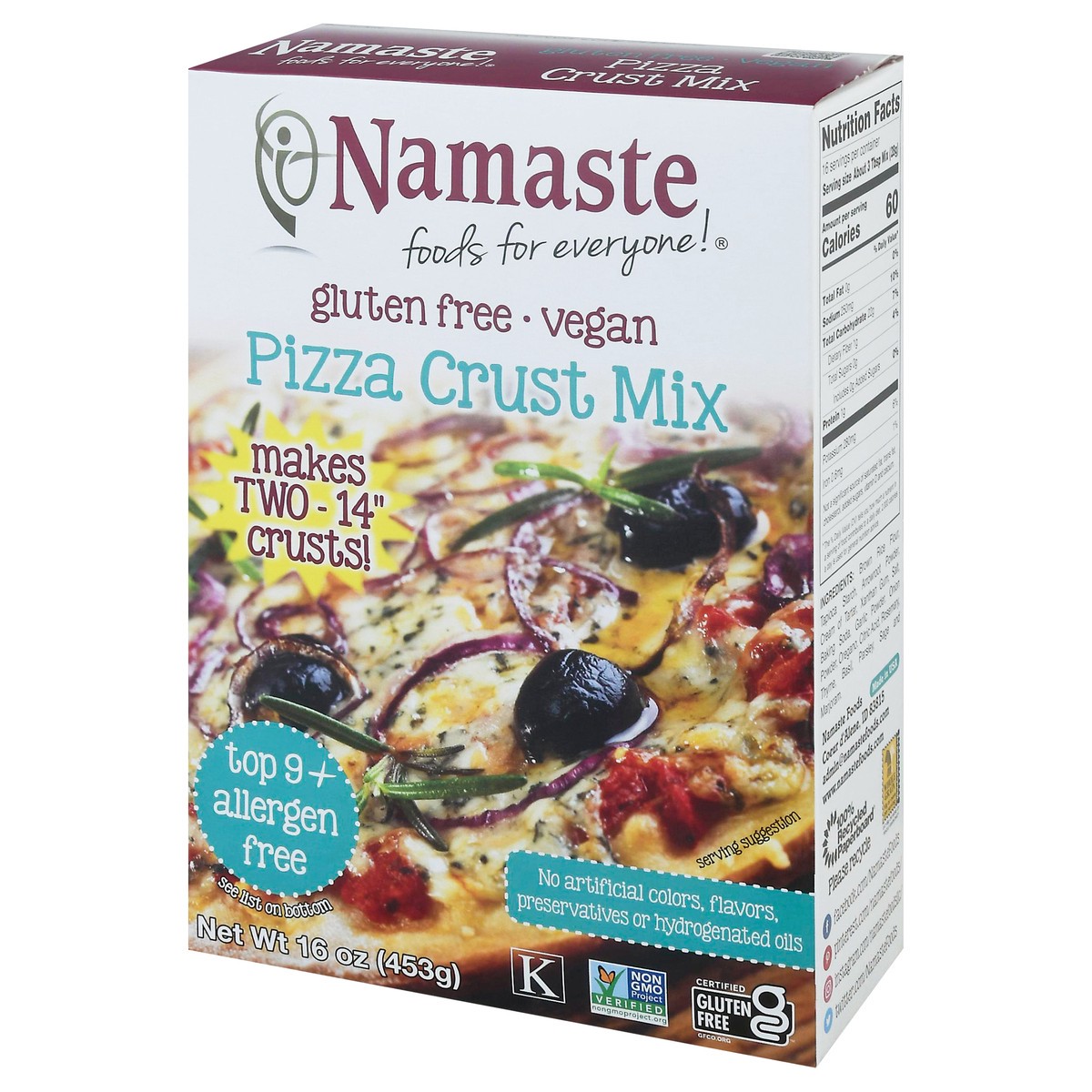 slide 3 of 9, Namaste Sugar Free Pizza Crust Mix, 25 oz