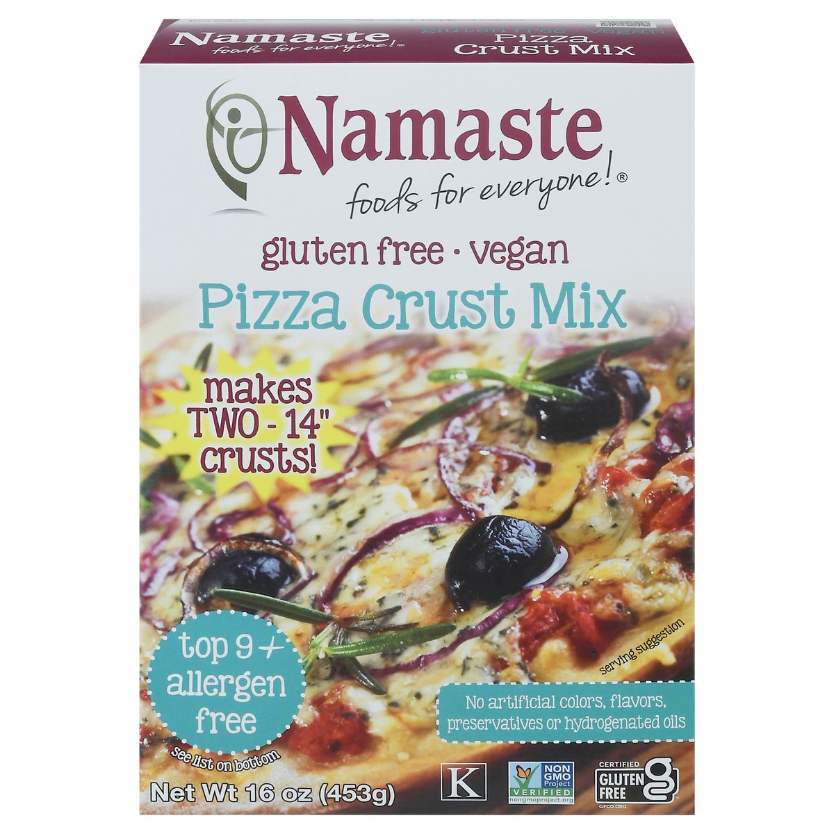 slide 1 of 9, Namaste Sugar Free Pizza Crust Mix, 25 oz