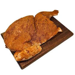 Central Market Cajun Rub Seasoned Bone-In Chicken Half