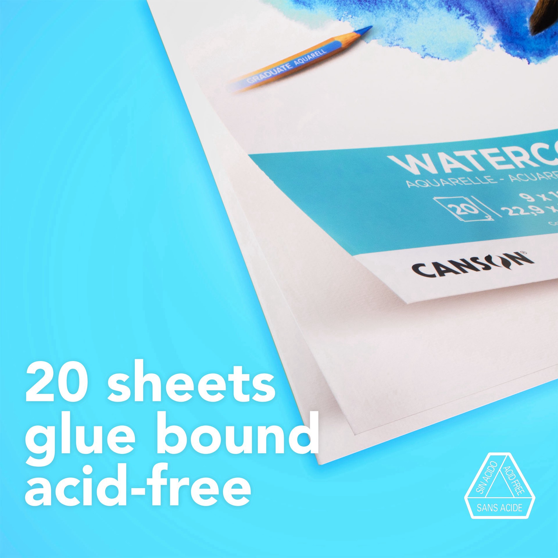 slide 6 of 7, Canson Graduate Watercolor Pad, 11 in x 14 in