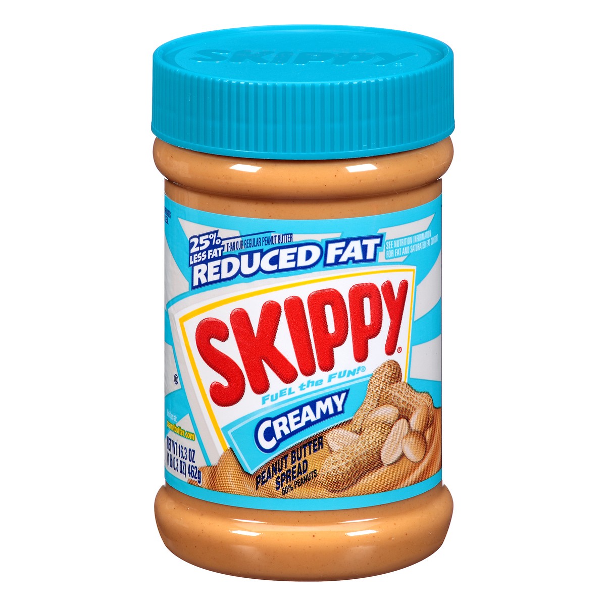 slide 3 of 12, Skippy Reduced Fat Creamy Peanut Butter Spread 16.3 oz. Jar, 16.3 oz