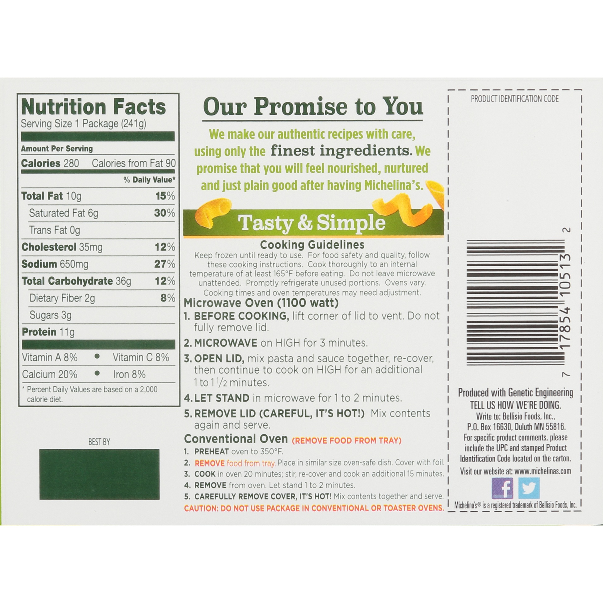 slide 5 of 6, Michelina's Lasagna Alfredo, 8.5 oz