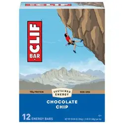 CLIF BAR - Chocolate Chip - Energy Bars - 2.4 oz. (12 Pack)