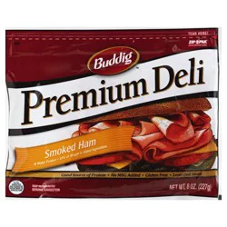 Buddig Premium Deli Smoked Ham 8 oz. ZIP-PAK