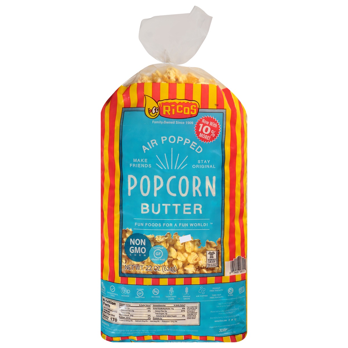 slide 1 of 1, Rico's Premium Quality Butter Popcorn, 20 oz