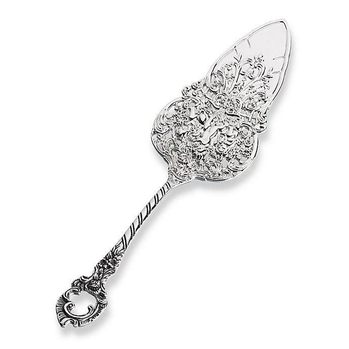 slide 1 of 3, Lillian Rose Embossed Cake Server - Silver, 1 ct