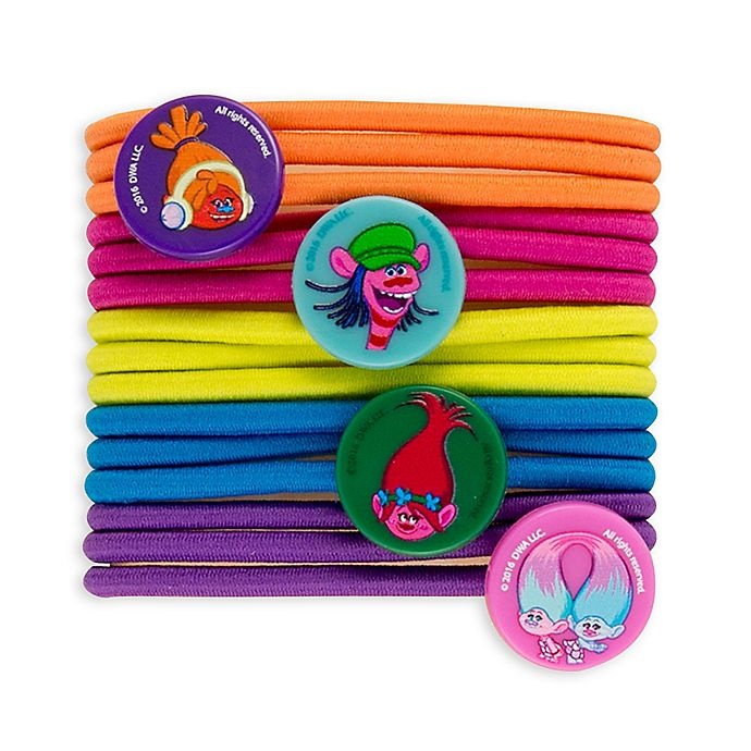 slide 1 of 1, Goody DreamWorks Trolls Braided Hair Elastics with Charms - Assorted Colors, 15 ct