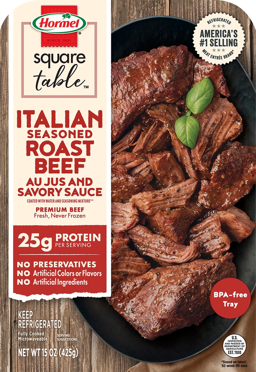 slide 3 of 4, Hormel SQUARE TABLE Italian Style Beef Roast Au Jus, 15 oz