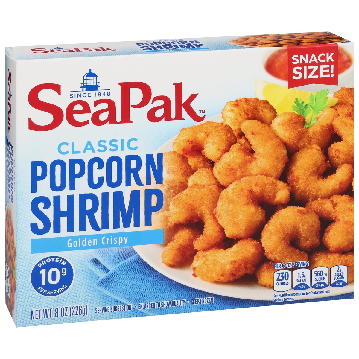 slide 11 of 14, SeaPak Classic Popcorn Shrimp Snack Size, 8 oz