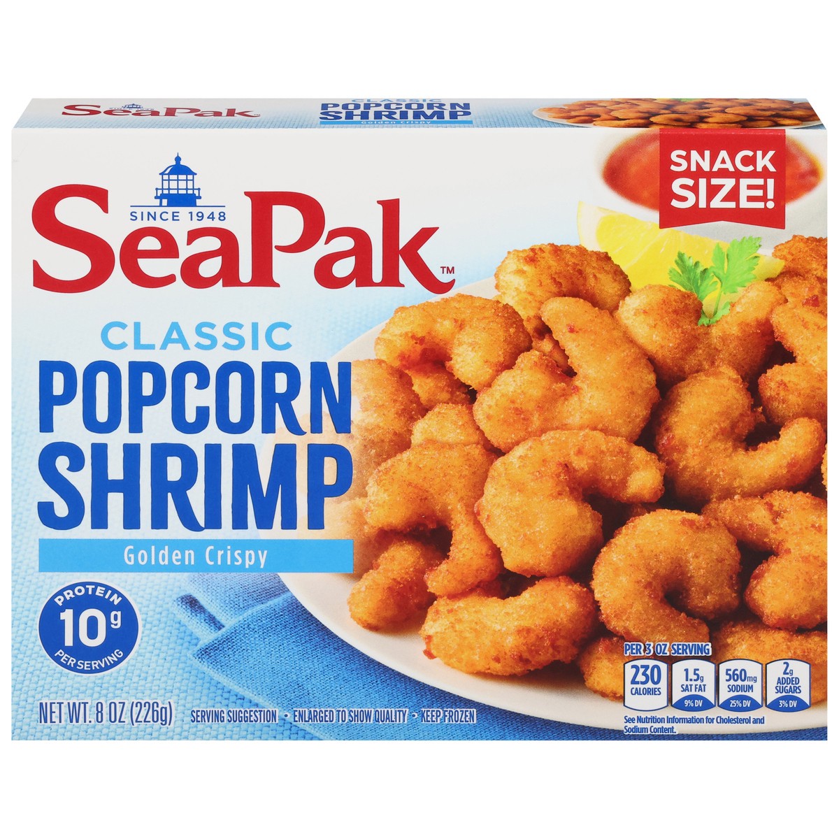 slide 14 of 14, SeaPak Classic Popcorn Shrimp Snack Size, 8 oz