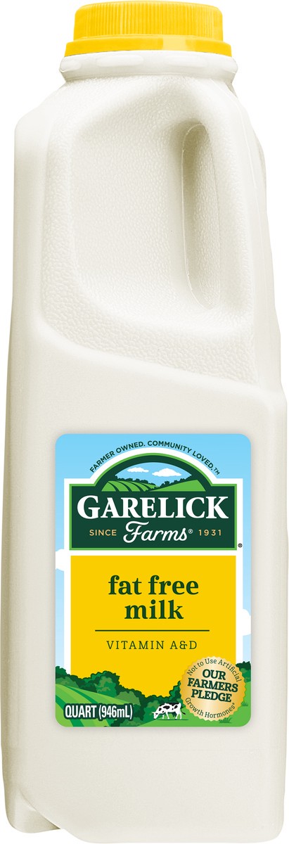 slide 4 of 11, Garelick Farms Fat Free Milk 1 qt, 1 qt