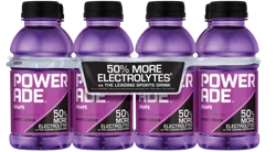 POWERADE Grape Bottles, 12 fl oz, 8 Pack