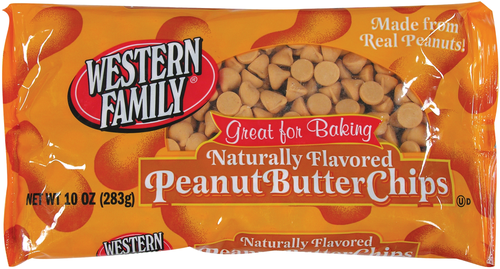 slide 1 of 1, Western Family Peanut Butter Chips, 10 oz