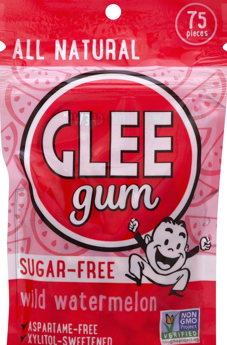 slide 2 of 2, Glee Gum Glee Chewing Gum Sugarfree Watermelon Bag, 75 ct