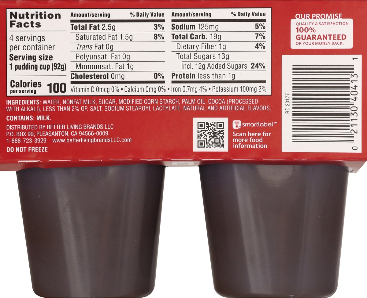 slide 5 of 9, Signature Select Chocolate Pudding Snack 4 ea, 4 ct; 3.25 oz