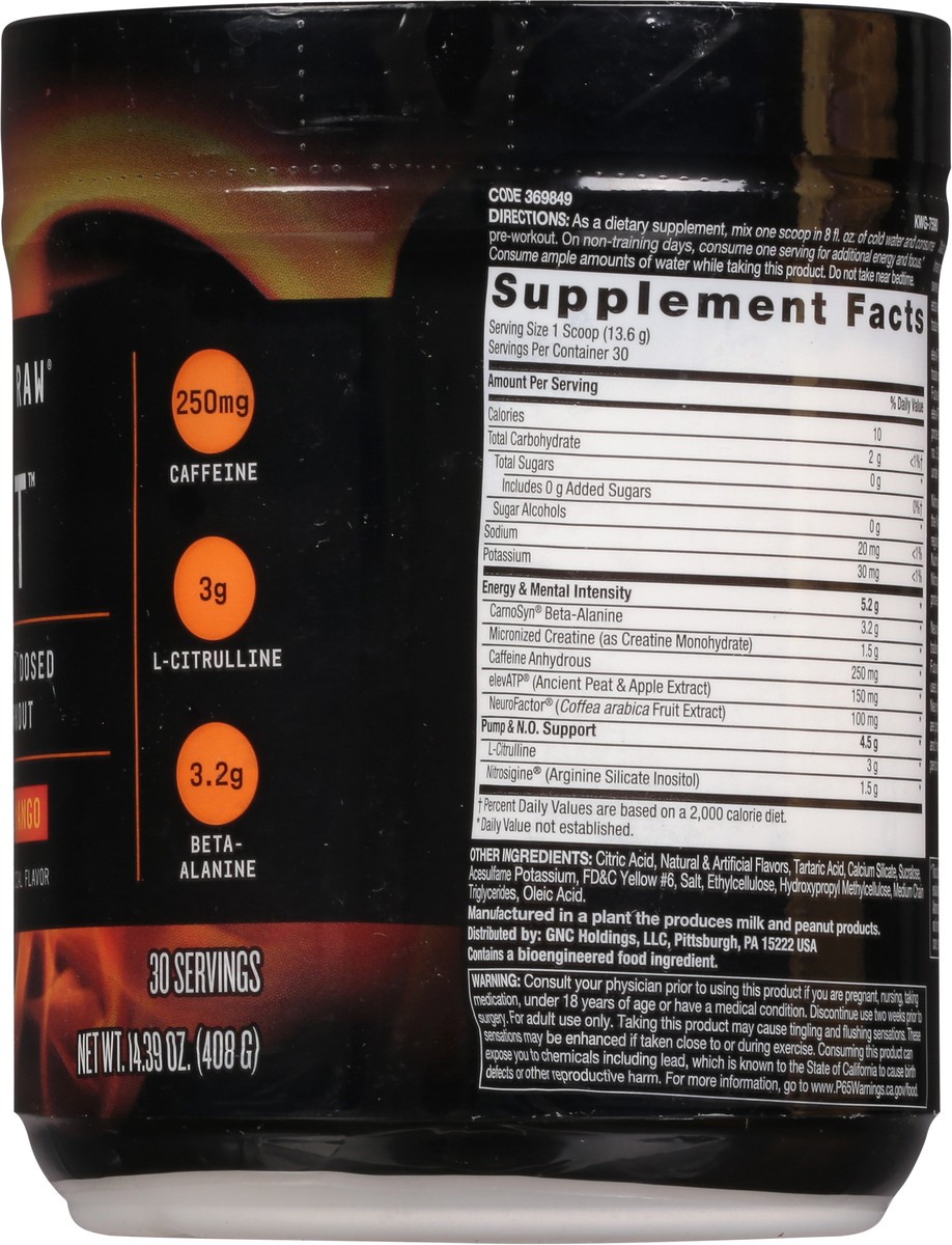 slide 9 of 9, Beyond Raw LIT Orange Mango Pre-Workout 14.39 oz, 14.39 oz