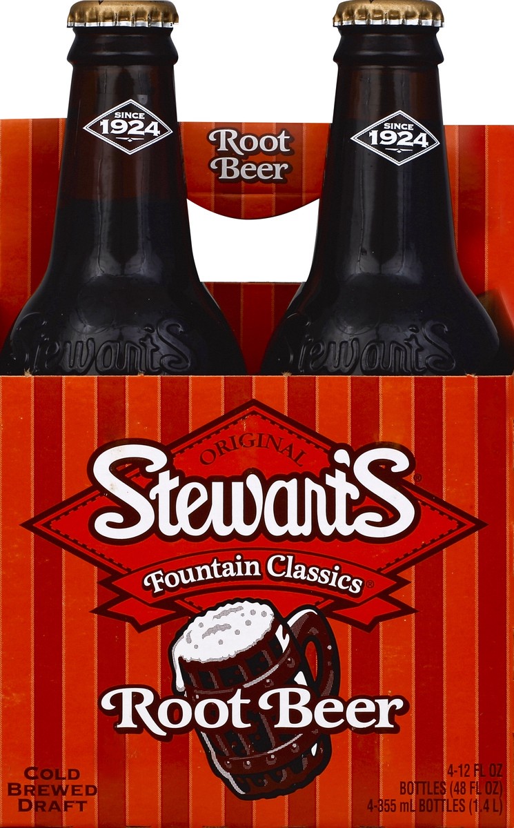 slide 5 of 5, Stewart's Root Beer - 4 ct; 12 oz, 4 ct; 12 oz