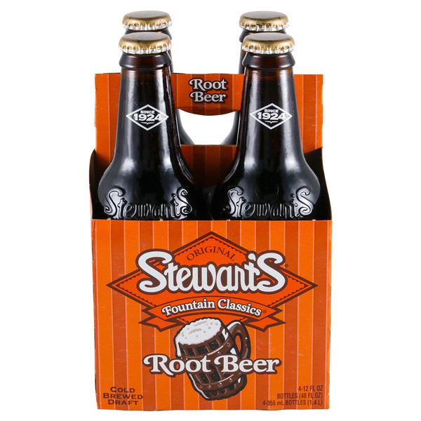 slide 1 of 5, Stewart's Root Beer - 4 ct; 12 oz, 4 ct; 12 oz