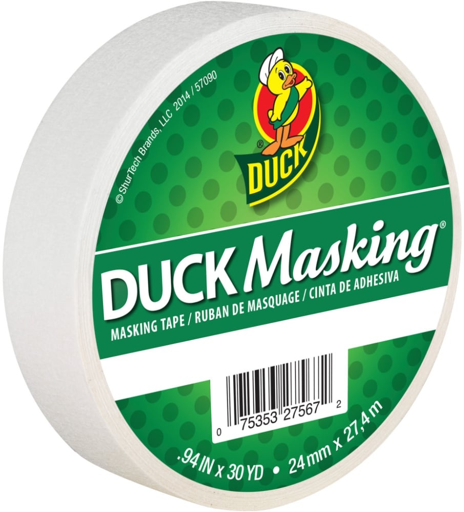 slide 1 of 1, Duck Brand Masking White, 0.94 in x 30 yd