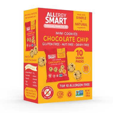 slide 1 of 1, Allergy Smart Chocolate Chip Cookies, 10 Pack, 7.05 oz