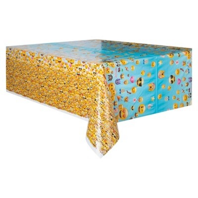 slide 1 of 3, Emoji Table Cover, 1 ct