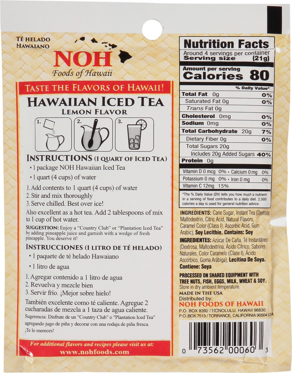 slide 11 of 14, NOH Hawaiian Lemon Flavor Iced Tea - 3 oz, 3 oz
