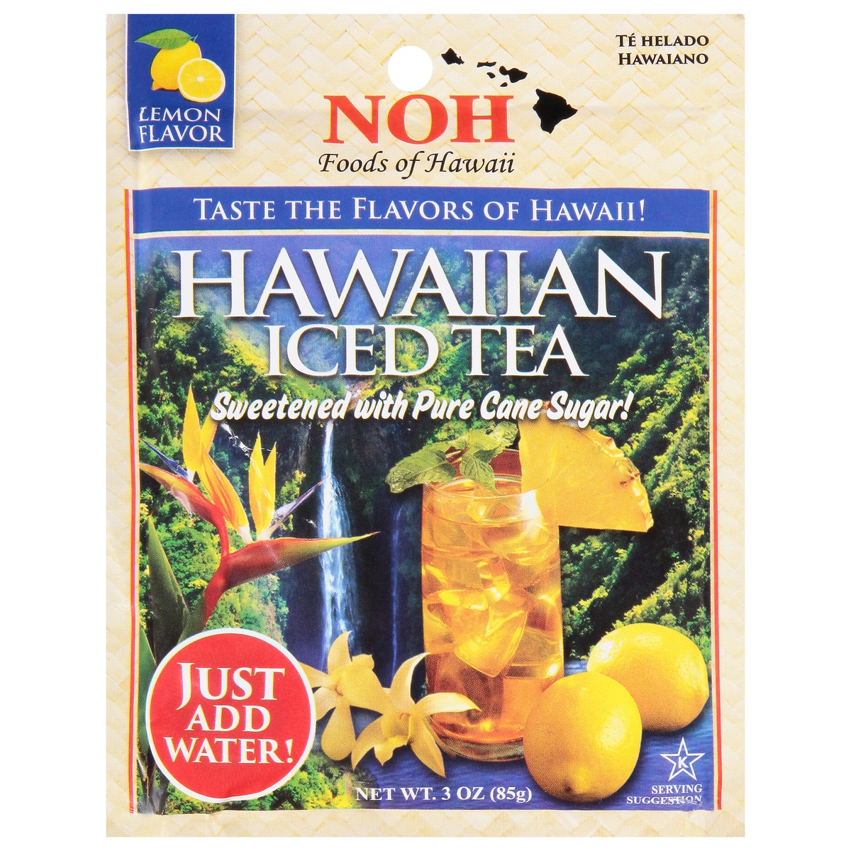 slide 1 of 1, NOH Hawaiian Lemon Flavor Iced Tea 3 oz, 3 oz