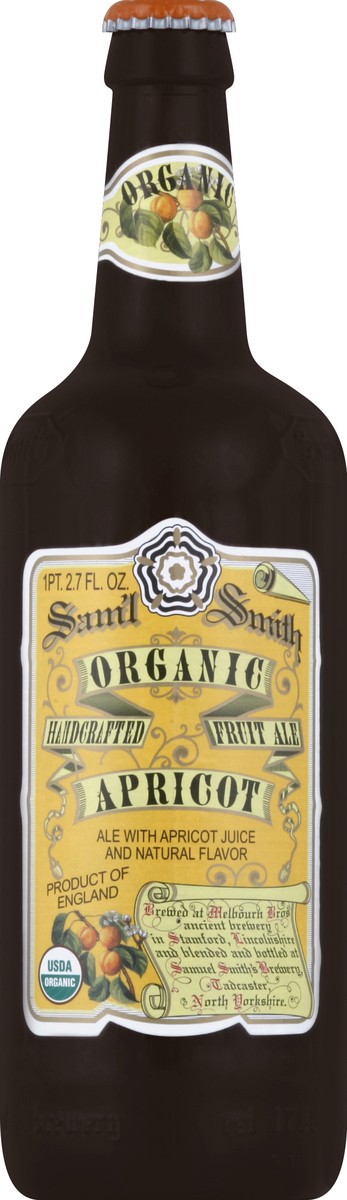 slide 4 of 4, Samuel Smith Organic Apricot Beer Single Serve, 18.7 oz