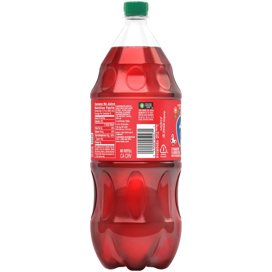 slide 6 of 6, Fanta Strawberry Soda Fruit Flavored Soft Drink, 2 Liters, 67.6 fl oz
