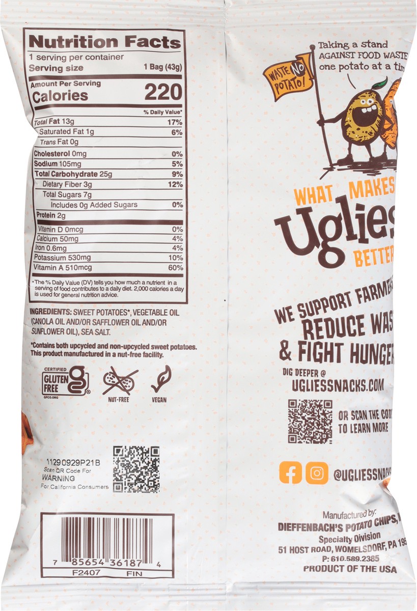 slide 9 of 13, Uglies Kettle Sweets Potato Chips 1.5 oz, 1.5 oz