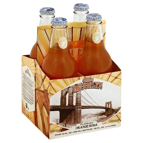 slide 1 of 1, Olde Brooklyn Flatbush Orange Soda - 4 ct; 48 fl oz, 4 ct; 48 fl oz