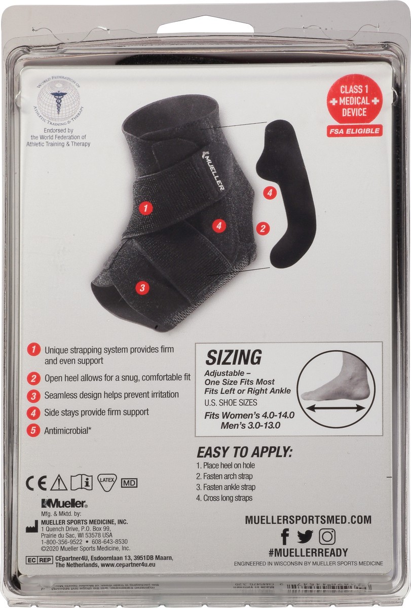 slide 4 of 9, Mueller Sport Care Maximum Adjustable Ankle Stabilizer 1 ea Box, 1 ct