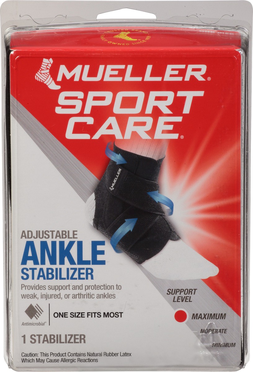 slide 1 of 9, Mueller Sport Care Maximum Adjustable Ankle Stabilizer 1 ea Box, 1 ct