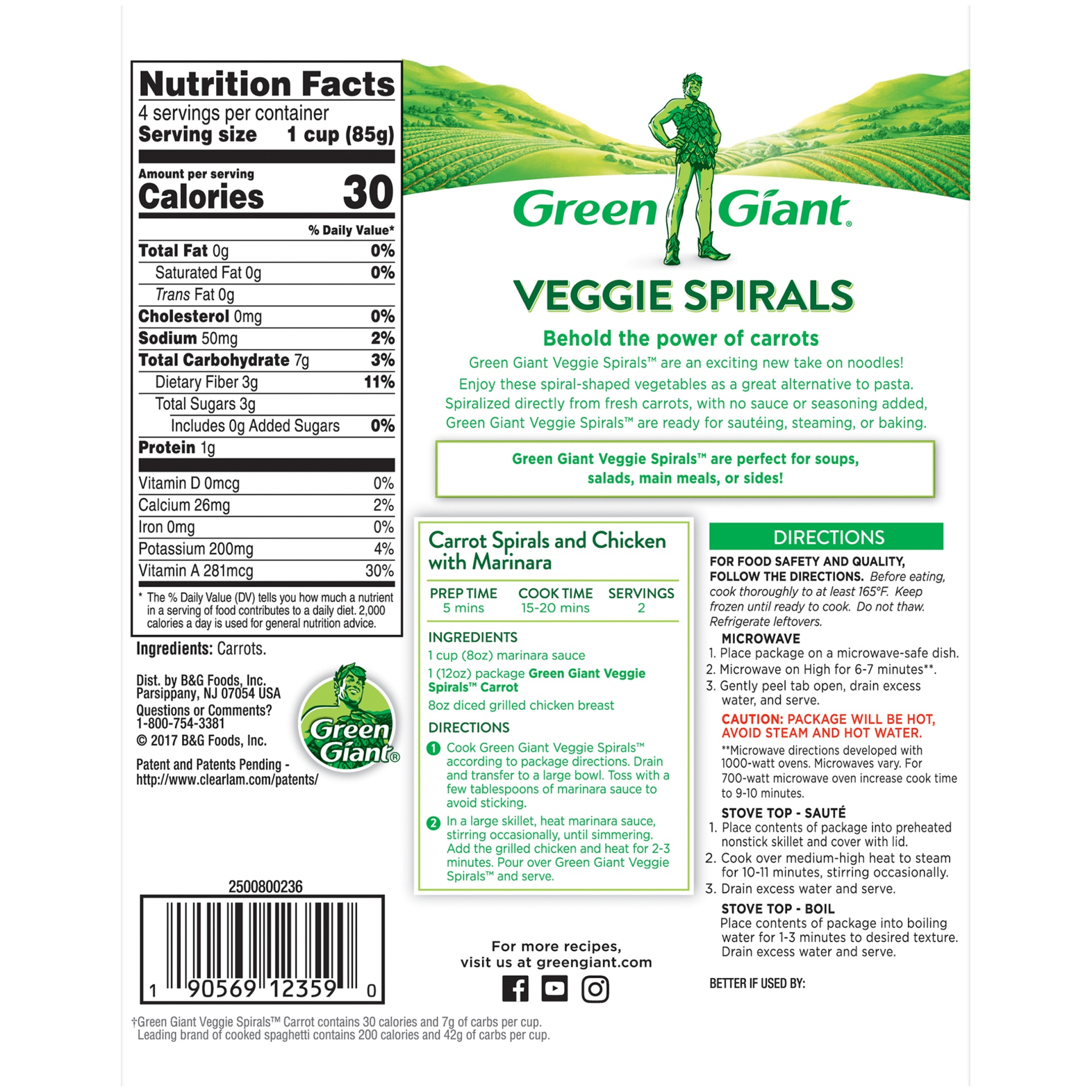 slide 2 of 4, Green Giant Carrot Veggie Spirals, 12 oz