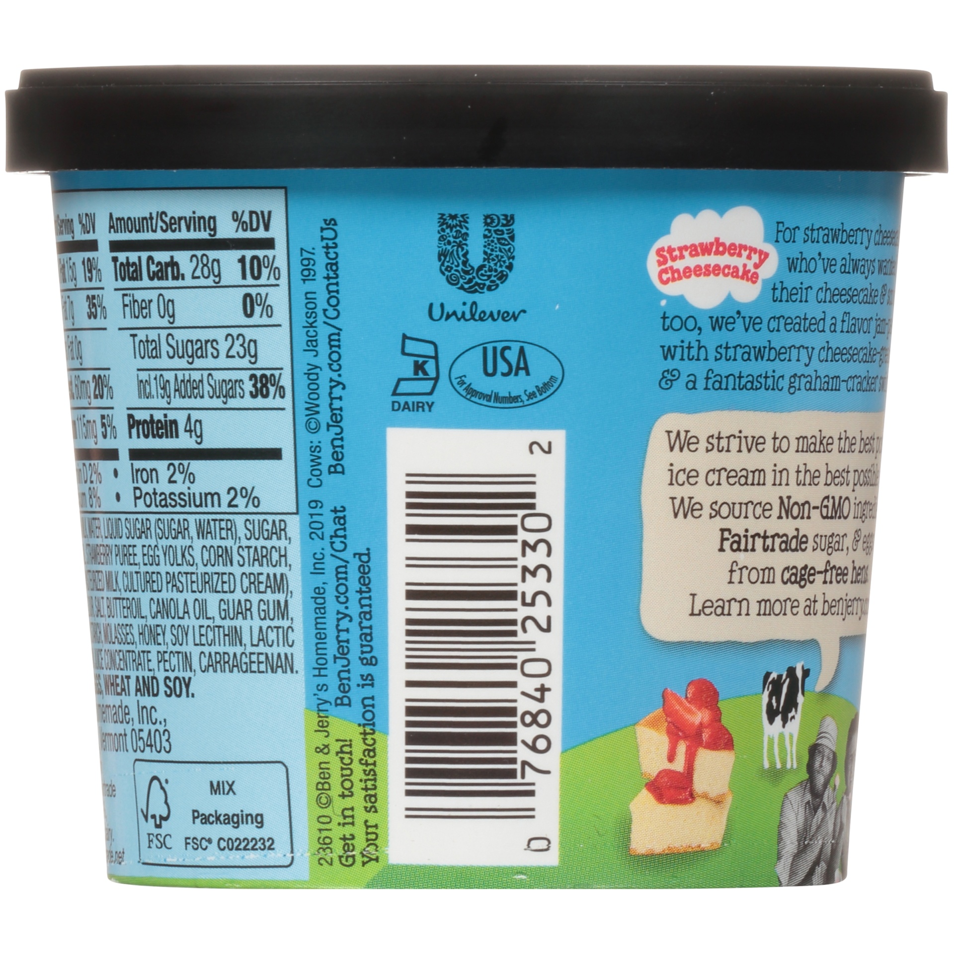 slide 4 of 6, Ben & Jerry's Ice Cream Strawberry Cheesecake, 4 oz, 4 oz