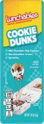 Lunchables Cookie Dunks Snack Pack with Mini Chocolate Chip Cookies, Marshmallow Creme & Sprinkles, 1.95 oz Tray