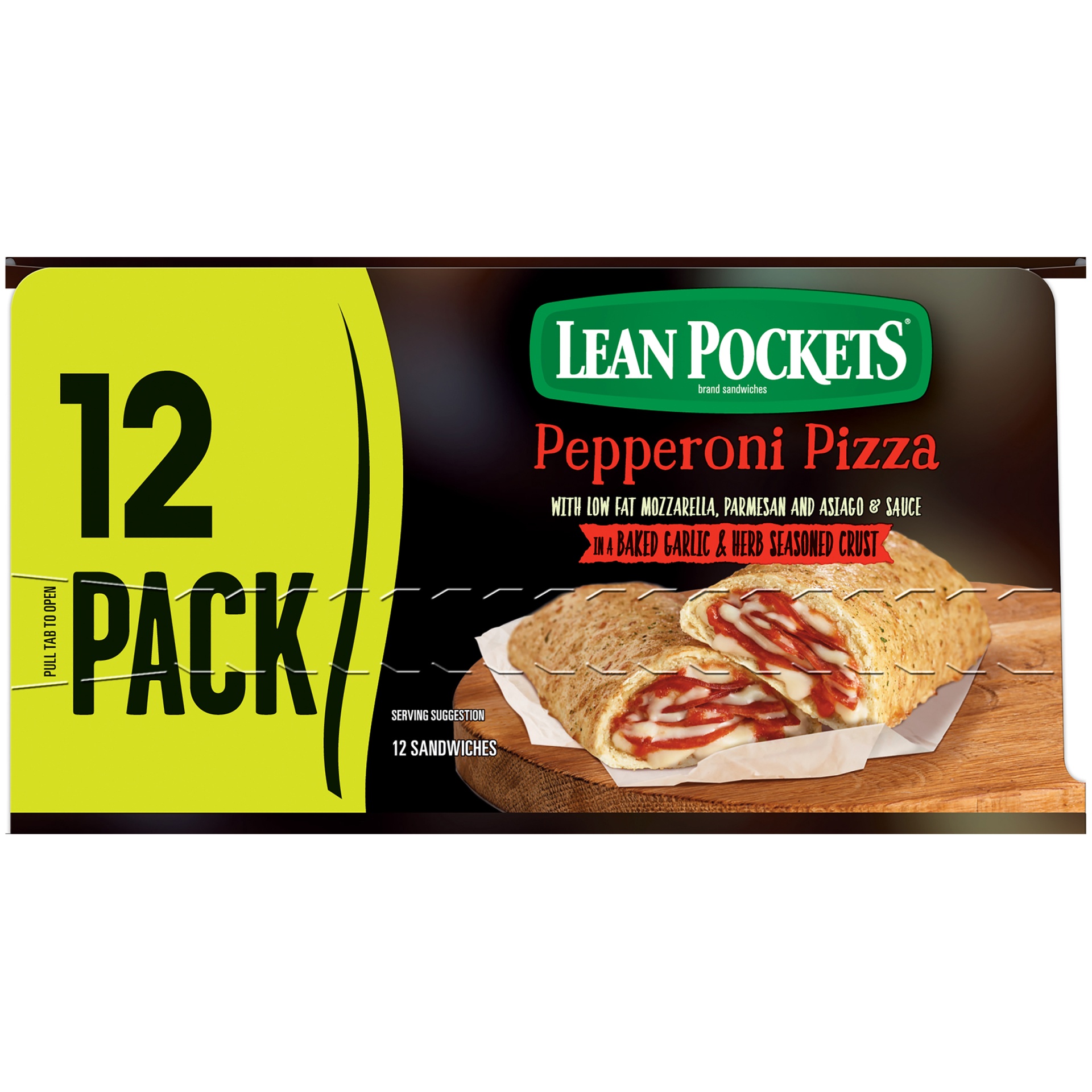 slide 7 of 9, Lean Pockets Pepperoni Pizza Sandwiches, 12 ct; 4.5 oz