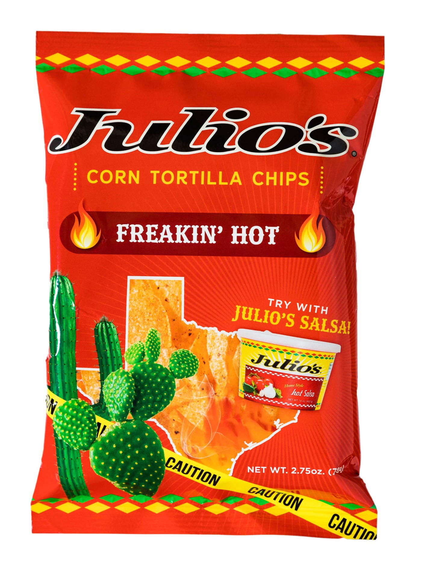 slide 1 of 1, Julio's Corn Freakin' Hot Tortilla Chips 2.75 oz, 2.75 oz