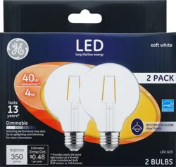 GE 2 Pack LED Soft White 4 Watts Light Bulb 2 ea