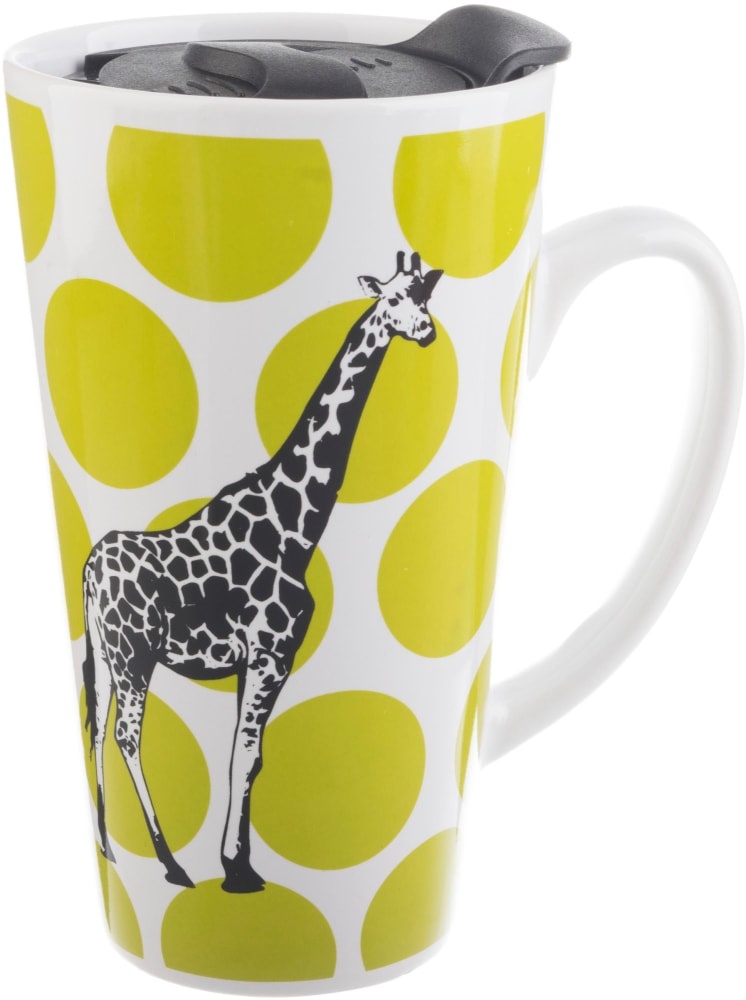 slide 1 of 1, Formation Brands Giraffe Latte Mug - Green/White/Black, 12 oz