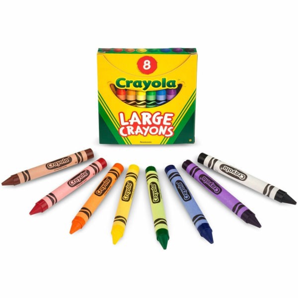 slide 5 of 7, Crayola Large Crayons With Tuck Box, 8 ct