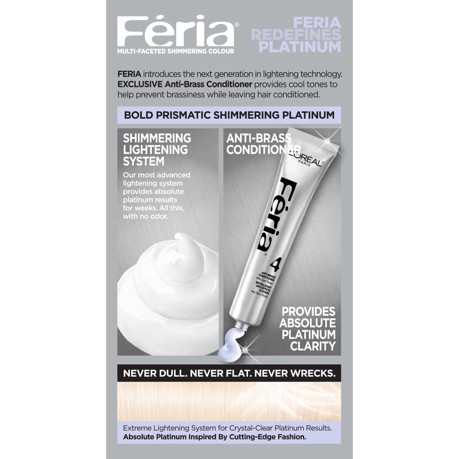 slide 2 of 7, LOreal Paris Feria Multi Faceted Shimmering Permanent Extreme Platinum Hair Color - Each, 1 ct