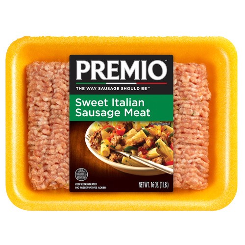 slide 1 of 1, Premio™ sweet Italian sausage meat, 16 oz