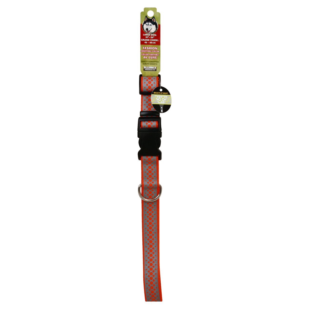 slide 1 of 1, Alliance OrangeReflective Nylon Large Dog Collar, 1 ct
