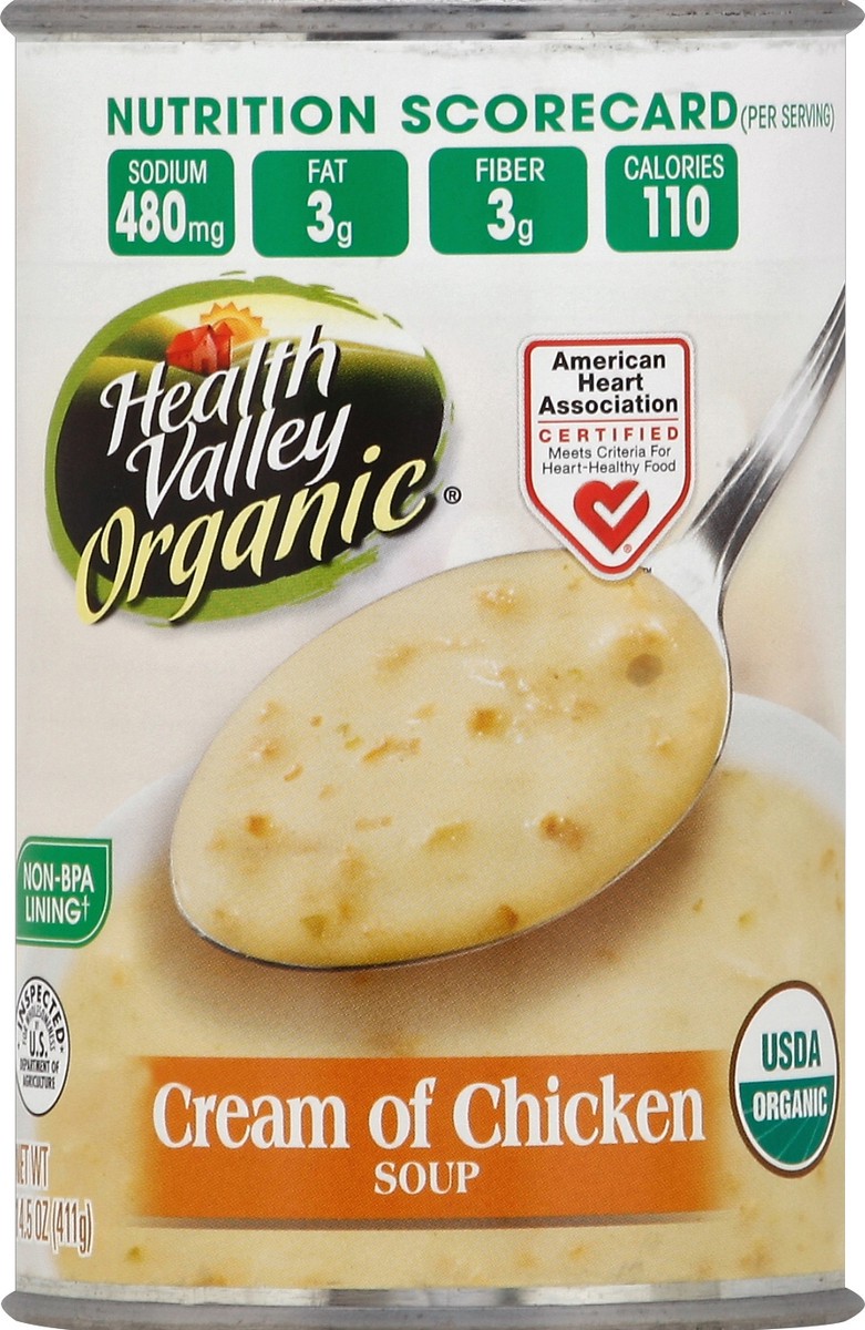 slide 5 of 6, Health Valley Organic Cream Of Chicken Soup, 14.5 fl oz